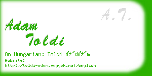 adam toldi business card